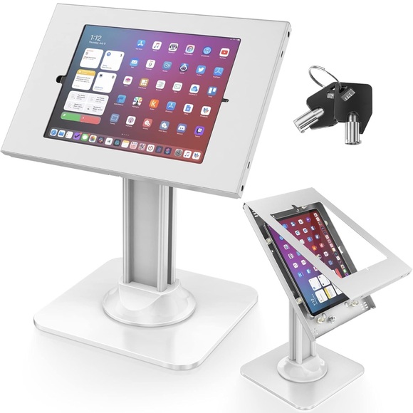 💜AboveTEK Anti-Theft iPad Kiosk Stand - POS iPad Security Stand & Locking Tablet